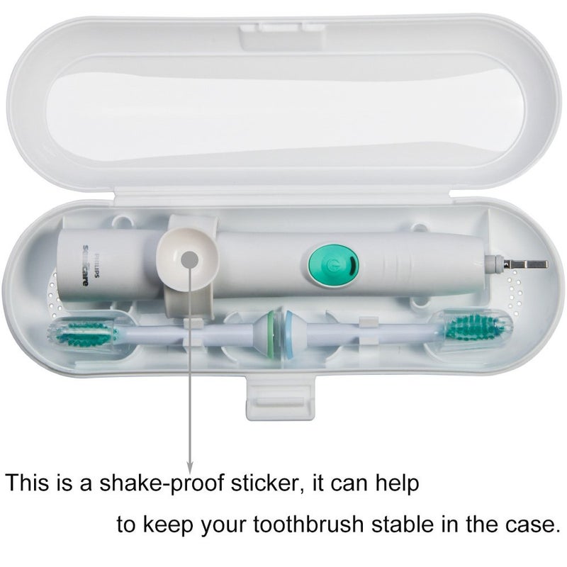Nincha Portable Electric Toothbrush Travel Case for Philips Sonicare Series-Durable, Environmentally Friendly, Breathable, Food-Safe Plastic Material(White) - Image 4